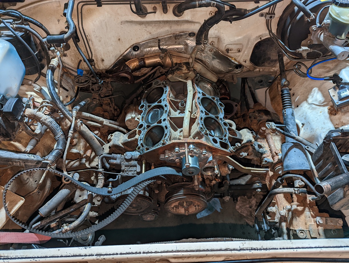 Engine down to the block